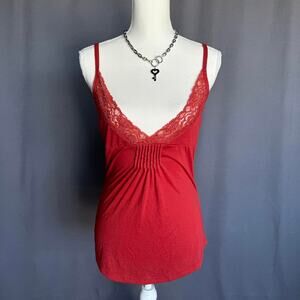 Orange lace cami with embellishing